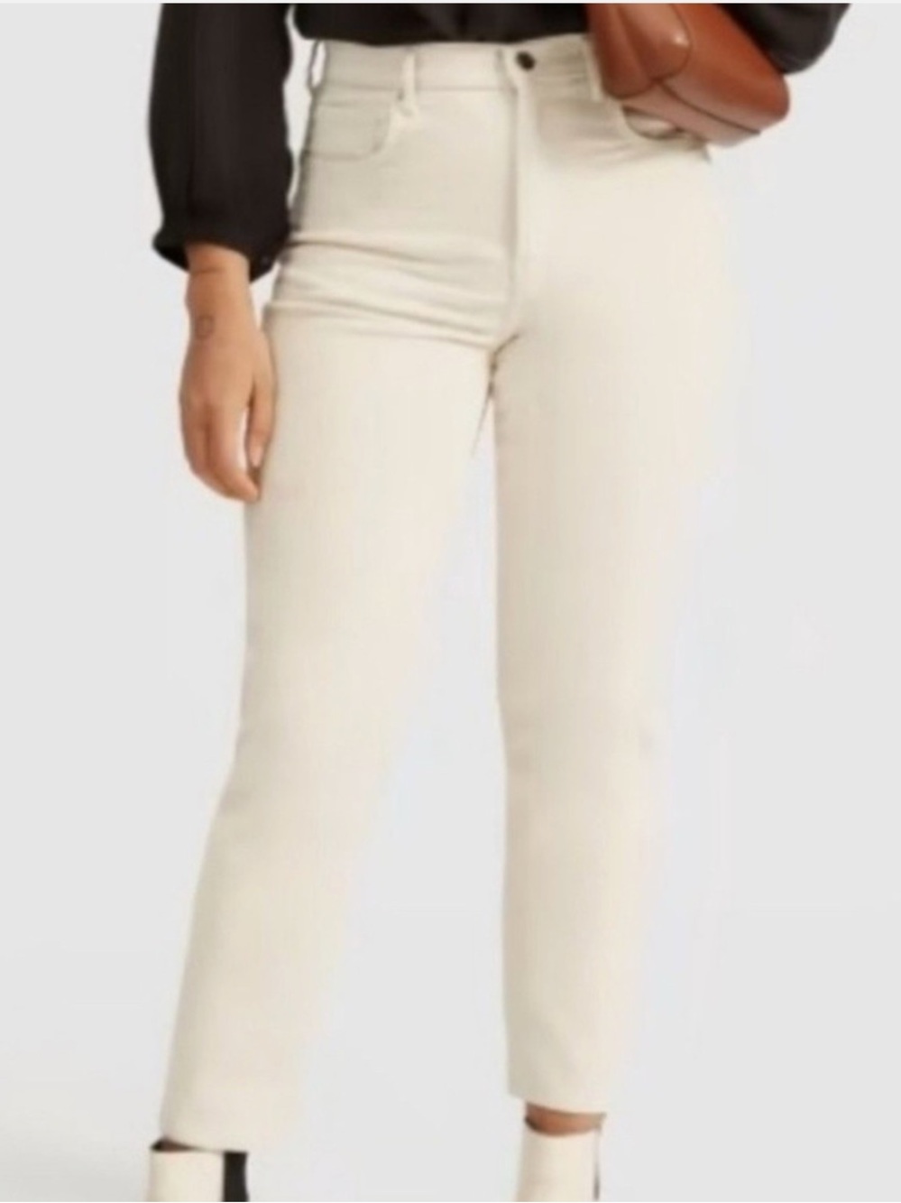 Everlane The Baby Cord Cheeky Corduroy Pants Off White Cream